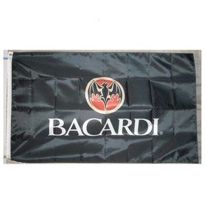 Bacardi Rum 3'x5' Black Flag Banner Bacardi Cuba